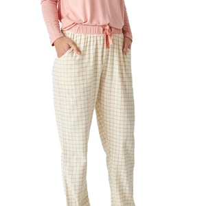 Bedruckter Langarm-Pyjama für Damen JJBEP0501