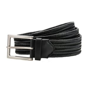 Asquith & Fox Herren Leder Flechtgürtel (Schwarz)