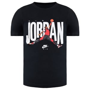 Nike Air Jordan Graphic Logo Kurzarm Crewneck Black Kids T-Shirt CZ3713 010