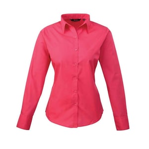 Premier - Bluse für Damen Langärmlig (Leuchtend Pink)