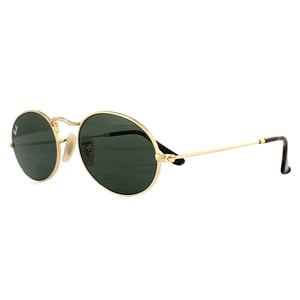 Ray-Ban Oval Unisex Gold Grün G-15 Sonnenbrille