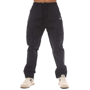 Nylon-Cargohose CROSS mit Knöchelkordelzug in Schwarz