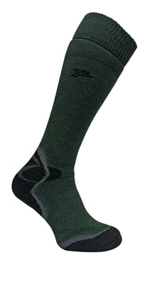 Dr Hunter - Herren Merinowolle lange Knie hoch gepolsterte Ferse grün Socken