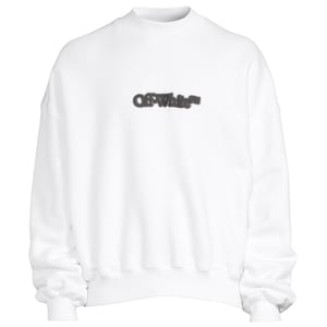 Off-White Blurr Buch über weißes Sweatshirt in Übergröße