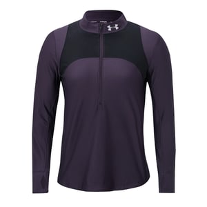 Under Armour Womens Qualifier 1/2 Reißverschluss Halbzip Top Purple 1326512 595