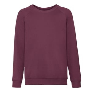 Fruit of the Loom - "Classic" Sweatshirt für Kinder Raglanärmel (Burgunderrot)