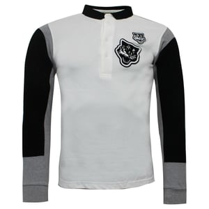 Asics Onitsuka Tiger Herren weiß/schwarzes Poloshirt