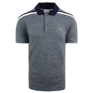 Lacoste -Taping -Herren -Mergel -Blue Polo -Hemd aufnehmen