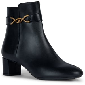 Geox D Pheby Leder Damen Schwarz Stiefel