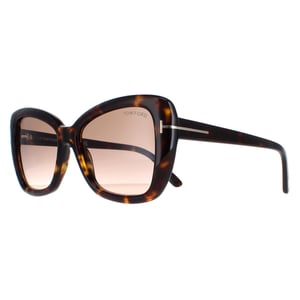 Tom Ford Square Damen Dunkel Havanna Braun Farbverlauf Maeve FT1008