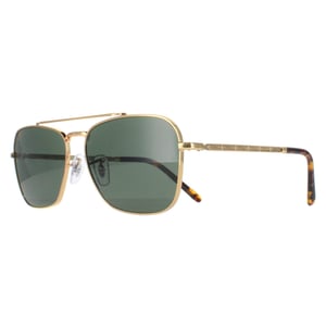 Ray-Ban Square Unisex Gold Grün RB3636 Neu Karawane