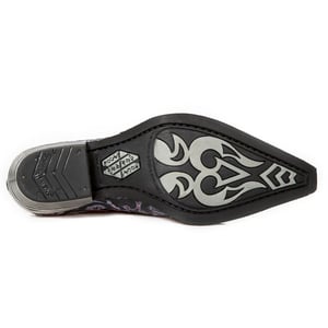 New Rock Vintage Lila Blumenleder Schnallenschuhe-7960-S8