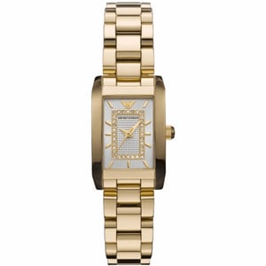 Emporio Armani Damenuhr Quartz Silber Gold