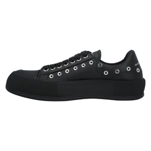 Alexander McQueen Herren Deck Plimsoll in Schwarz/Silber