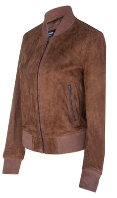 Klassische MA-1 Wildleder-Bomberjacke für Damen – Newbury