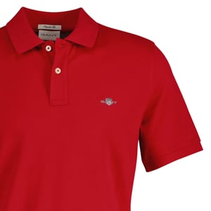 GANT Poloshirt - REGULAR SHIELD Kurzarm Knopfleiste Stickerei