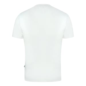 Just Cavalli Logo Unterschrift Weißes T-Shirt