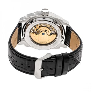 Montre automatique Heritor Helmsley semi-squelettique avec bracelet en cuir