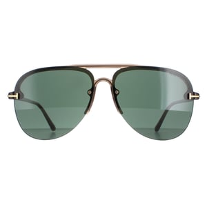 Tom Ford Aviator Herren Glänzend Hellbraun Grün Terry 02 FT1004