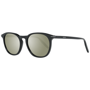 Serengeti Rund Unisex Glänzend Schwarz Mineral Polarisiert 555nm Arlie
