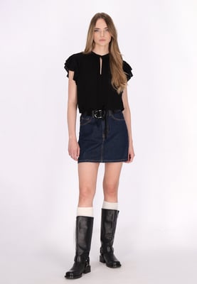 Dreimaster Bluse Damen Schwarz