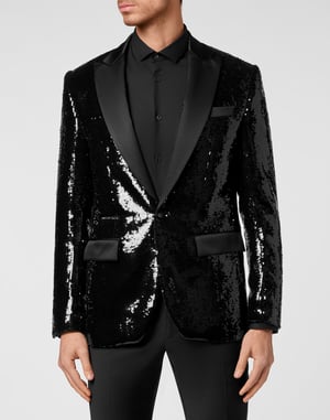Einknopf-Blazer Slim Fit