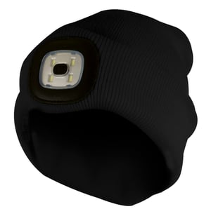 Erwachsene / Herren Winterstrickmütze mit LED-Leuchtfackel