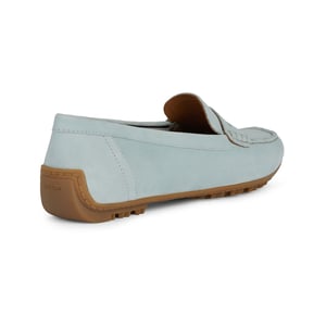 Geox D Kosmopolis Wildleder Damen Hellblau Mokassins Schuhe