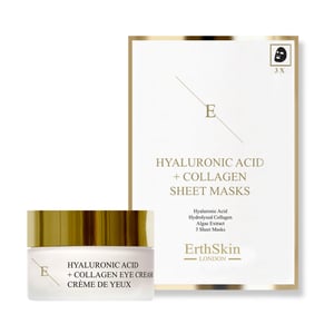 Hyaluronsäure & Kollagen Maske - 3 Blätter + Hyaluronsäure + Kollagen Pro Age Augencreme 30ml