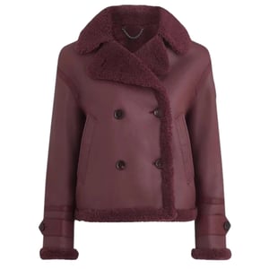 Belstaff Cedar Redwood Burgunder Sherling Lederjacke