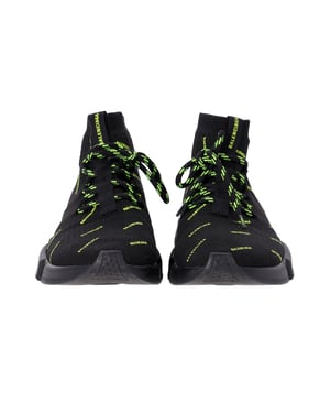Balenciaga Speed Lace-Up Sneakers mit Allover-Print aus schwarzem Polyester