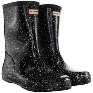 Hunter Giant Glitter Kinder-Gummistiefel in Schwarz