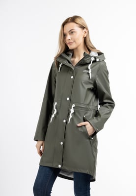 ICEBOUND Regenmantel Damen Oliv