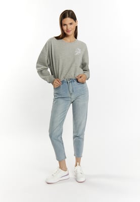 Mymo Sweatshirt kurz Damen grau melange