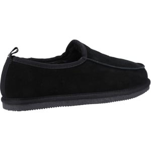 Hush Puppies Charles Wildleder Herren Schwarz Pantoffeln