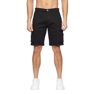 Crosshatch - "Frentons" Cargo-Shorts für Herren (Schwarz)