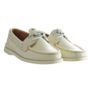Sperry A/0 2-Eye Pin Perf Mens White Schuhe