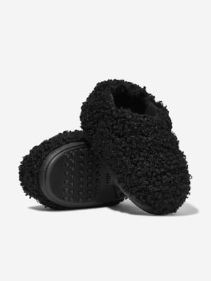 Moon Boot Kinder Kunstfell Hausschuhe in Schwarz