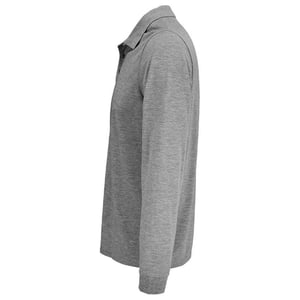 SOLS Unisex Adult Prime Pique Langarm-Poloshirt (grau meliert)