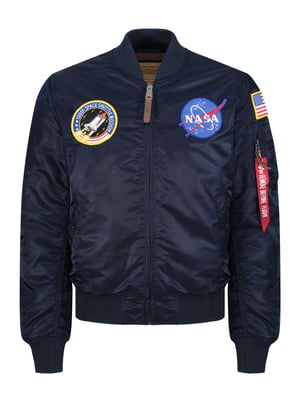 Alpha Industries Herren MA-1 VF NASA Bomberjacke in Dunkelblau