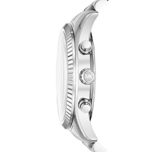 Robuste Herrenuhr der Marke Michael Kors in der Farbe Silber. Das Gehäuse hat einen Durchmesser von 45mm. Marke: Michael KorsModellname: MK8602 (45mm)Kategorie: HerrenarmbanduhrMaterialien: EdelstahlFarbe: silber, schwarzZeitmesser: Quarz