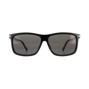 Polaroid Rectangle Mens Schwarz Grau Polarisierte Sonnenbrille