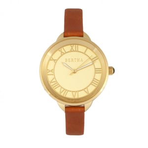 Bertha Madison Sunray Zifferblatt Lederarmbanduhr