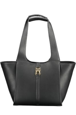 Tommy Hilfiger Damen schwarze Polyurethan-Handtasche