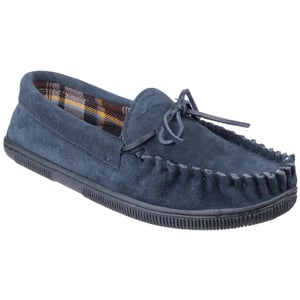 Cotswold Suede Alberta Slipper / Herren Hausschuhe (Navy)