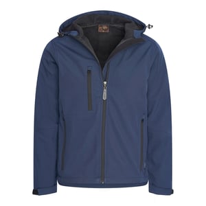 Softshell Hood Jacket Navy von Cappuccino Italia in der farbe Blau und in größe L.