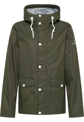 Dreimaster Regenjacke mit einem dezenten Print auf der Oberstoffrückseite Herren Dunkeloliv