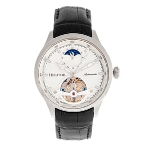 Heritor Automatik Gregory Semi-Skelettuhr mit Lederarmband
