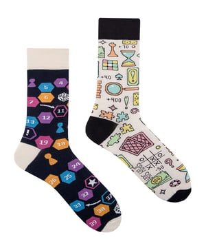SPOX SOX - Herren & Damen Mismatched Novelty Odd Socks - Brettspiele