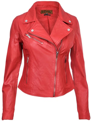 Klassische Damen-Brando-Bikerjacke aus Leder in Loughton